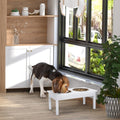 23" Wooden Elevated Dog Bowl Station