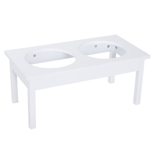 23" Wooden Elevated Dog Bowl Station