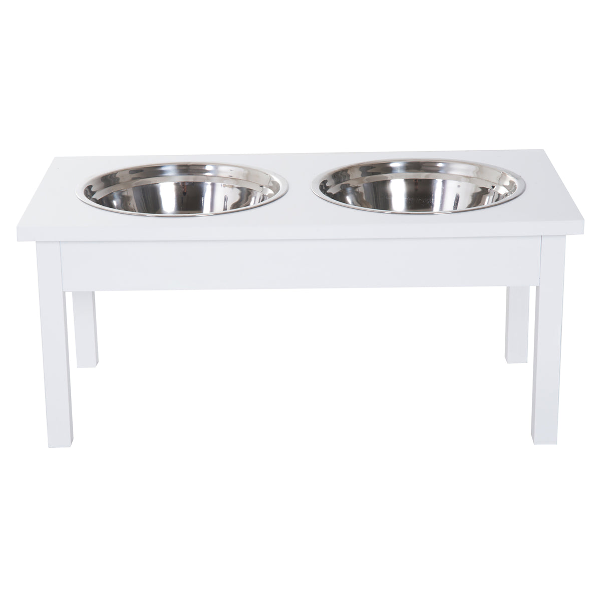23" Wooden Elevated Dog Bowl Station