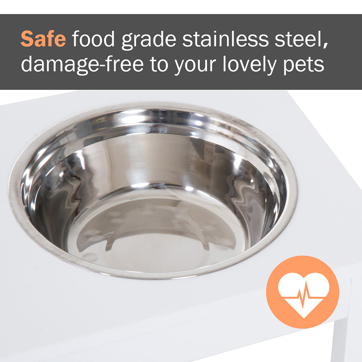 23" Wooden Elevated Dog Bowl Station