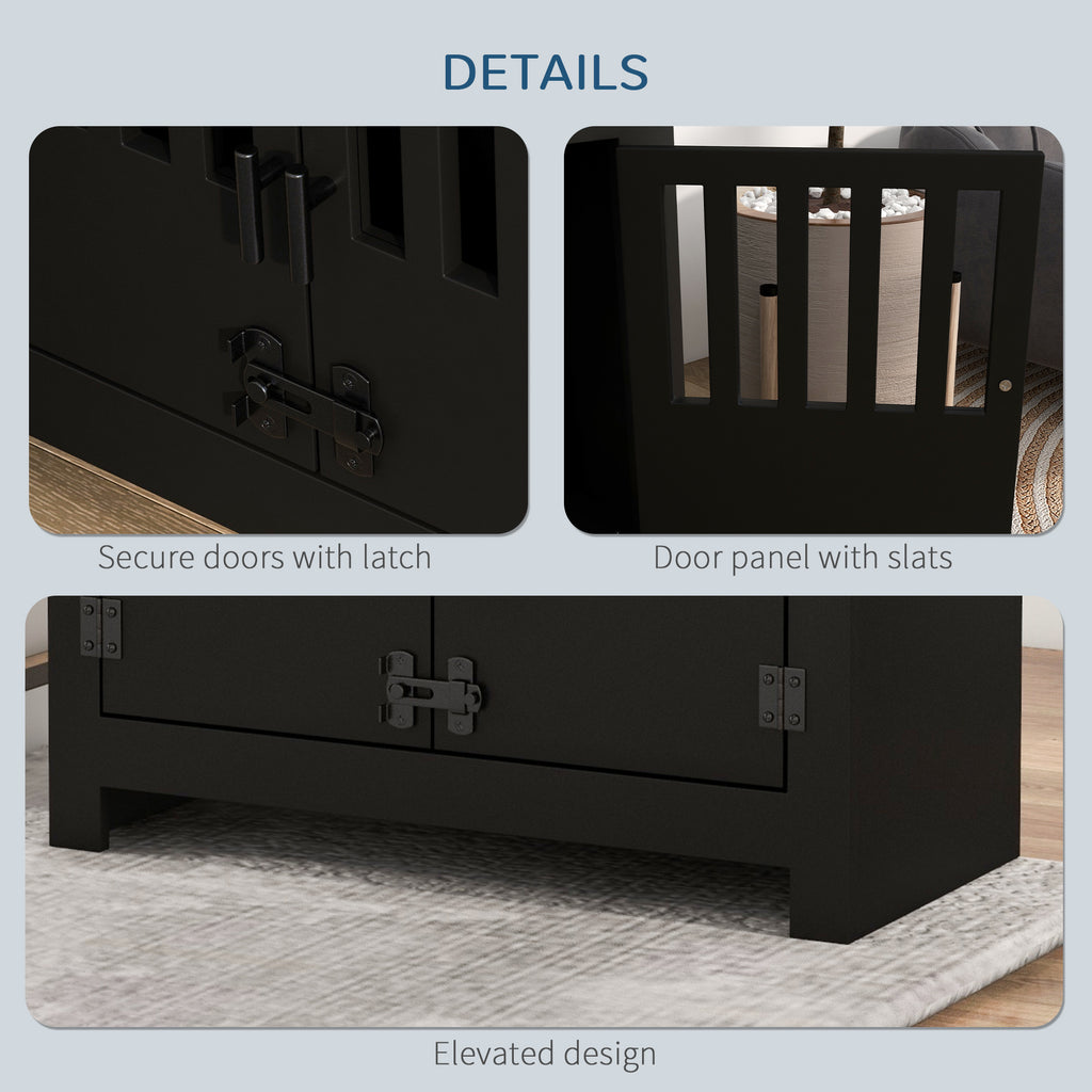 Dog Food Storage Cabinet with Bowls & Feeding Station