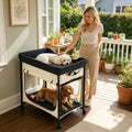 Dual-Level Elevated Dog Bed with Waterproof Oxford Cover