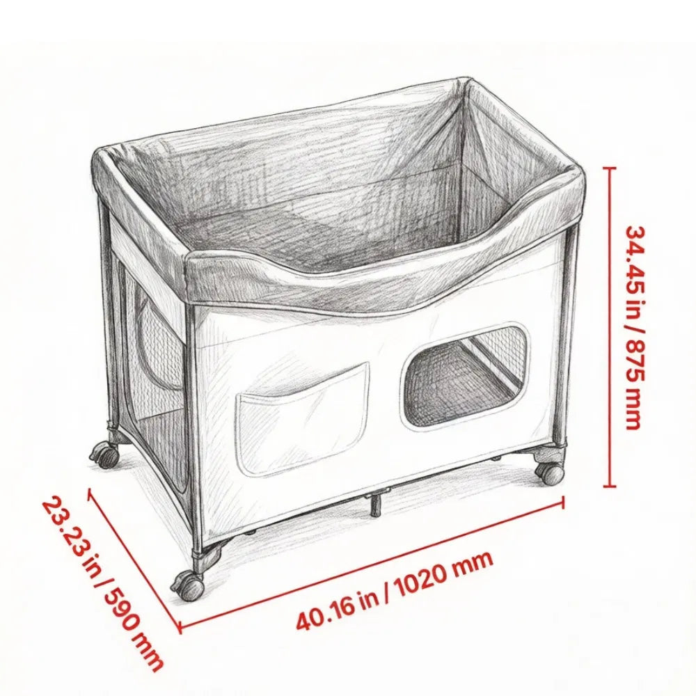 Dual-Level Elevated Dog Bed with Waterproof Oxford Cover