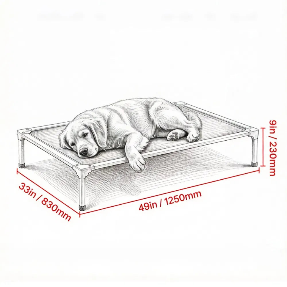 Elevated Dog Bed for Bedroom, Space-Saving
