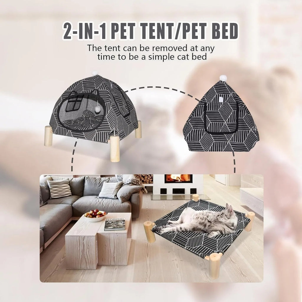 Foldable Indoor Cat Tent Bed for Cats & Small Dogs