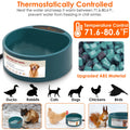 Heated Water Bowl for Dogs & Cats, 74.4oz IP67 Waterproof
