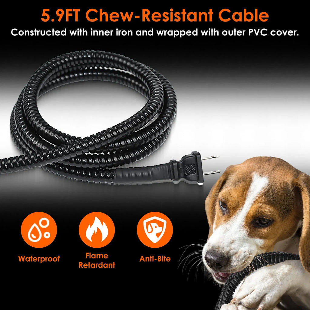 Heated Water Bowl for Dogs & Cats, 74.4oz IP67 Waterproof