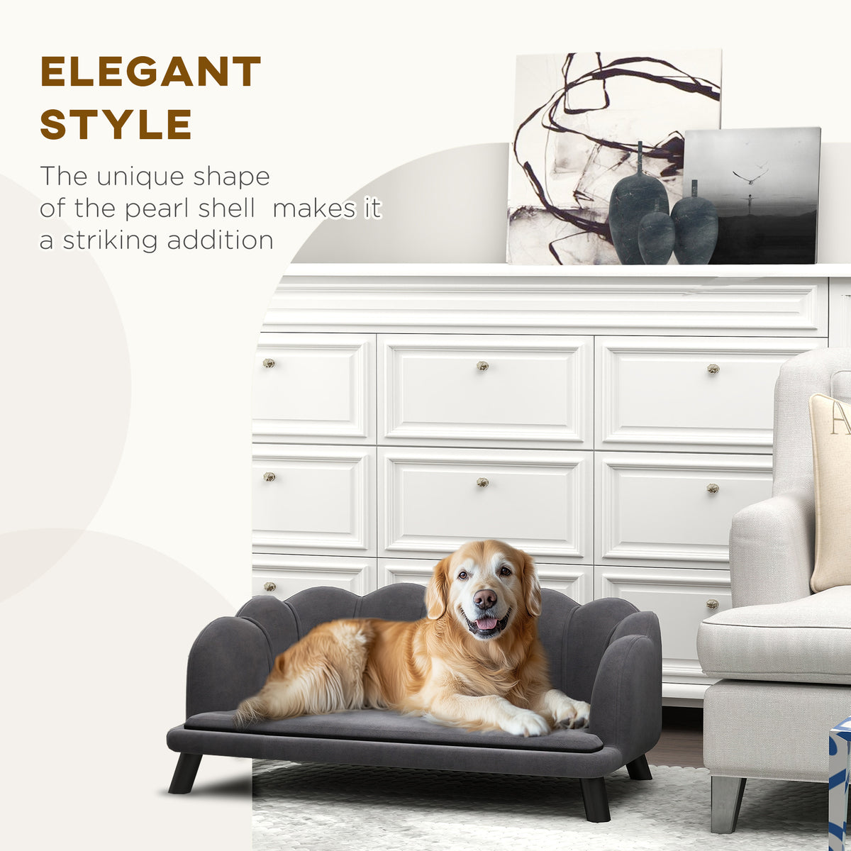 Pearl Design Pet Sofa for Medium & Large Dogs