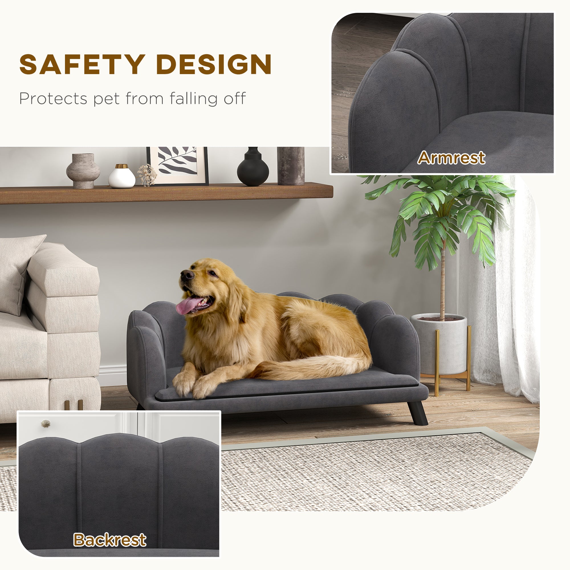 Pearl Design Pet Sofa for Medium & Large Dogs