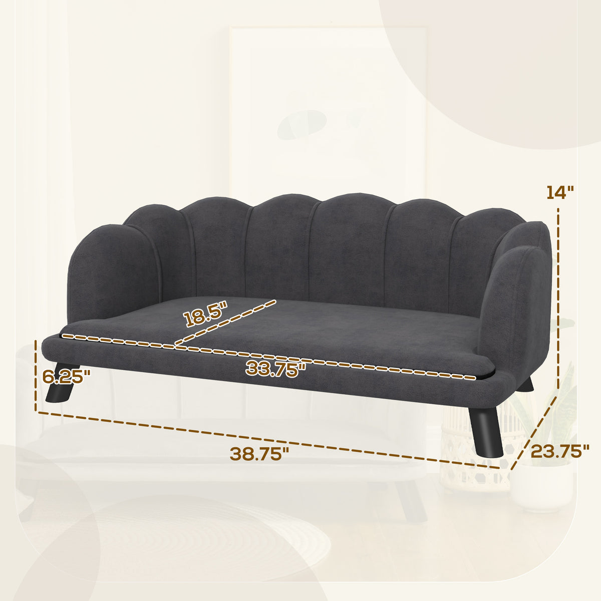 Pearl Design Pet Sofa for Medium & Large Dogs