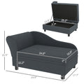 Pet Sofa Bed Couch with Hidden 23L Storage