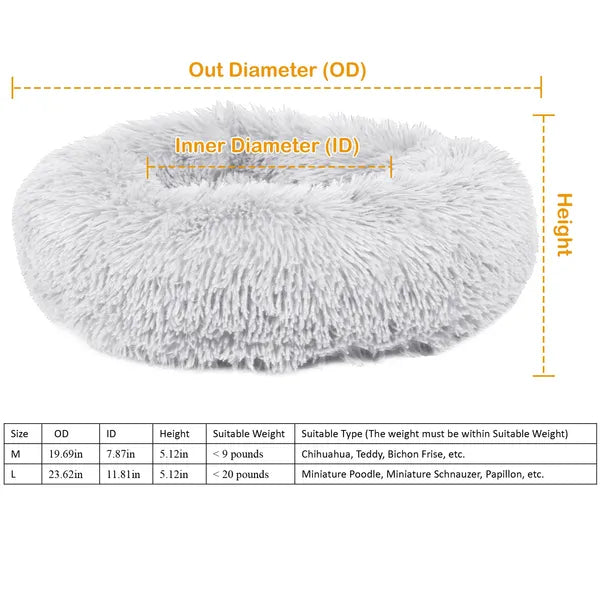 Ultra-Soft Fleece Pet Nest Bed for Cats & Small Dogs