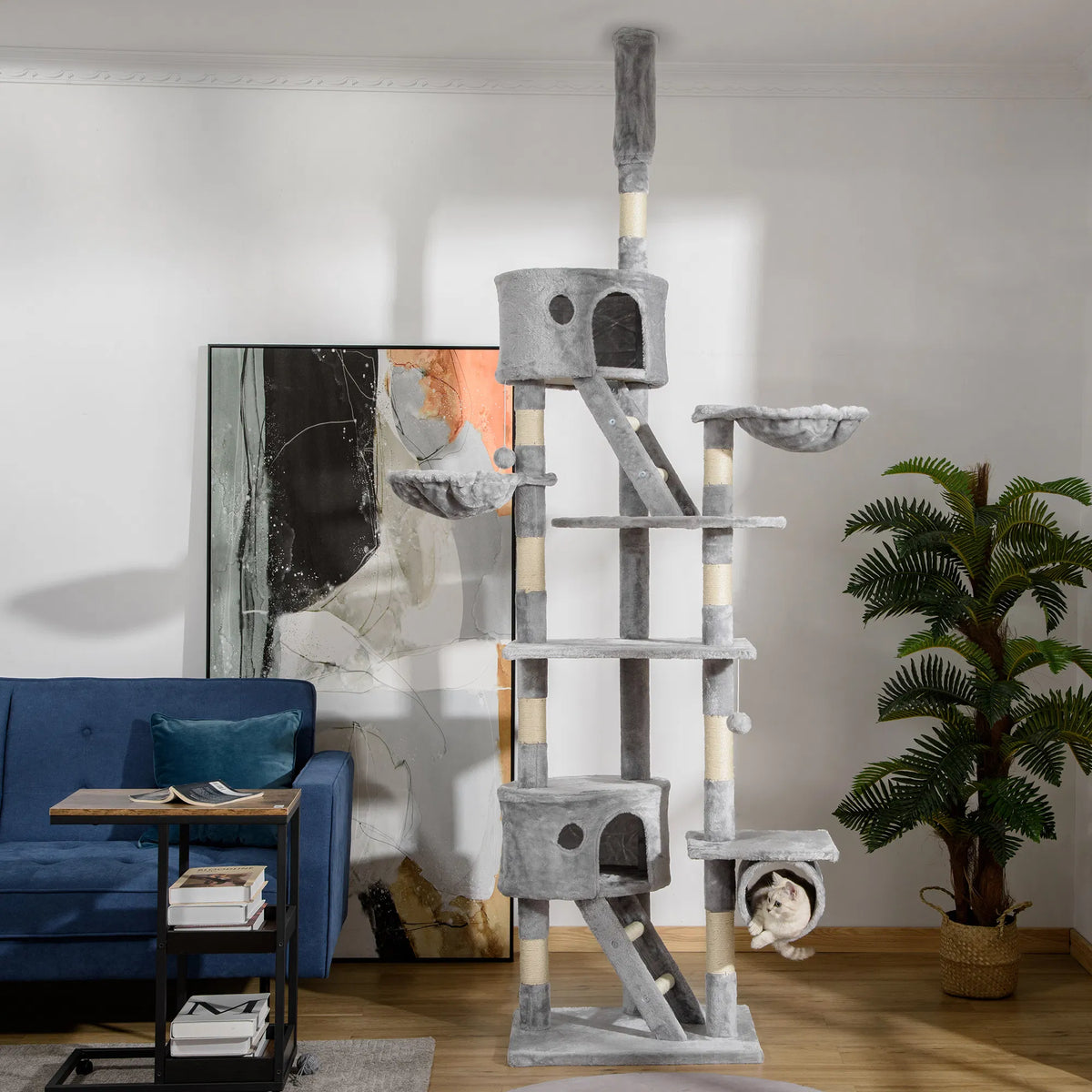 Wooden Cat House & Cat Climbing Tower
