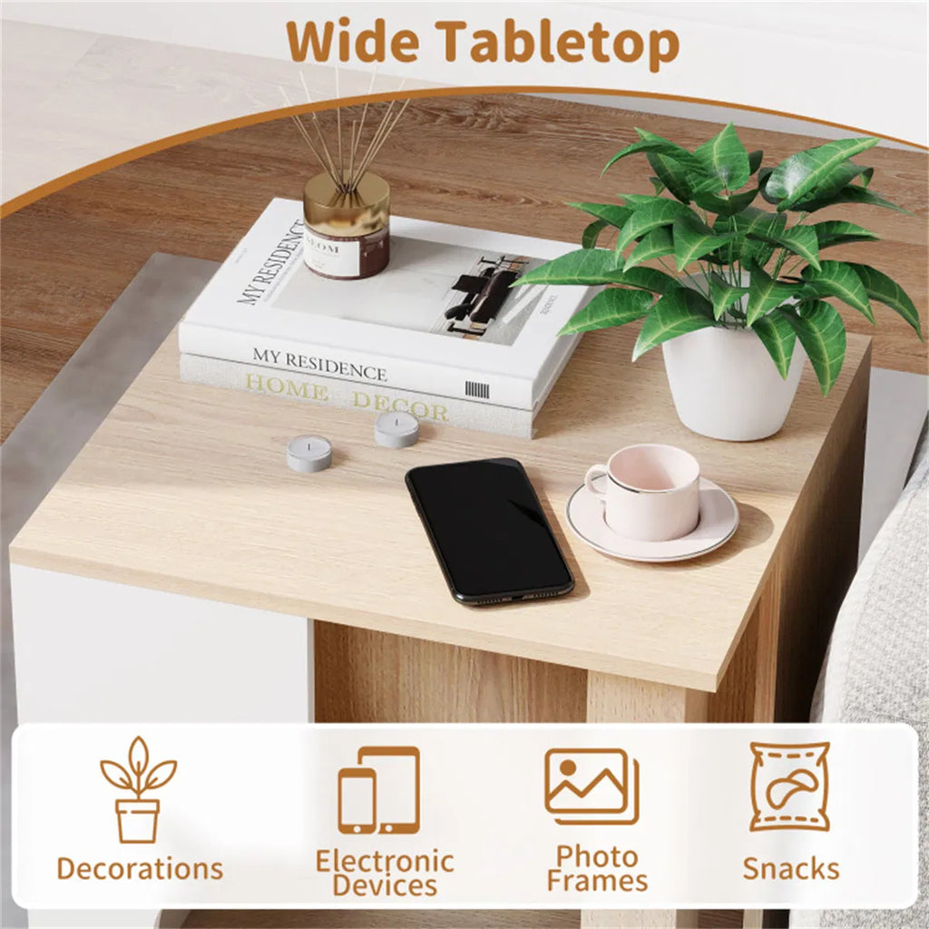 Wooden Cat House Nightstand with 3 Entryways